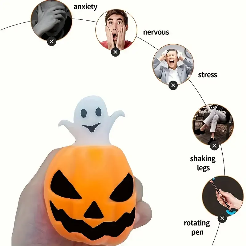 2pcs halloween pumpkin squeeze toys spooky relax     party favors decorations details 5