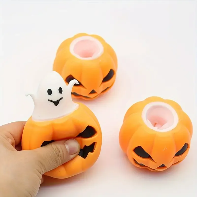 2pcs halloween pumpkin squeeze toys spooky relax     party favors decorations details 1