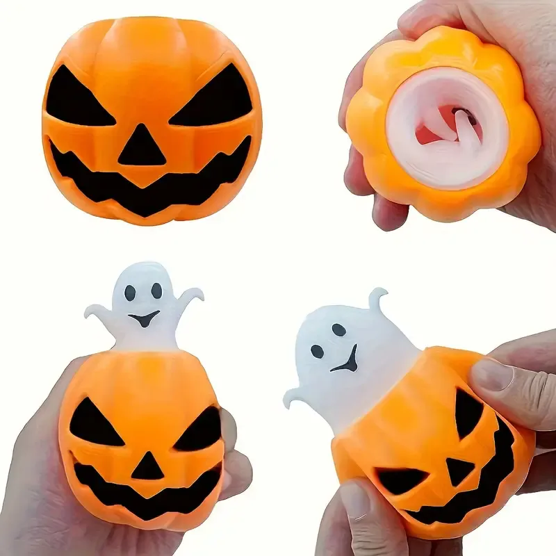 2pcs halloween pumpkin squeeze toys spooky relax     party favors decorations details 3
