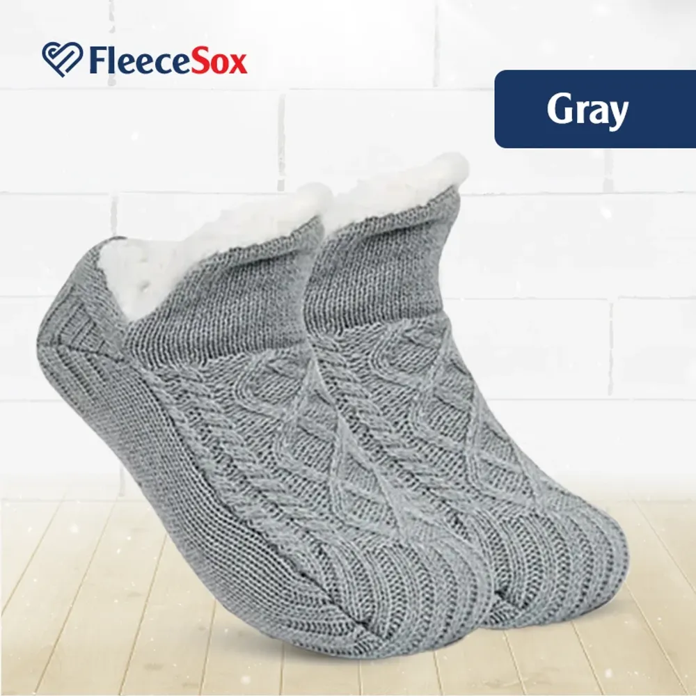 💓 FleeceSox - Fleece-Lined Non-Slip Thermal Slippers Socks