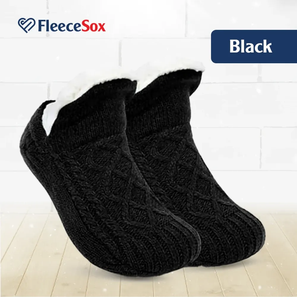 💓 FleeceSox - Fleece-Lined Non-Slip Thermal Slippers Socks