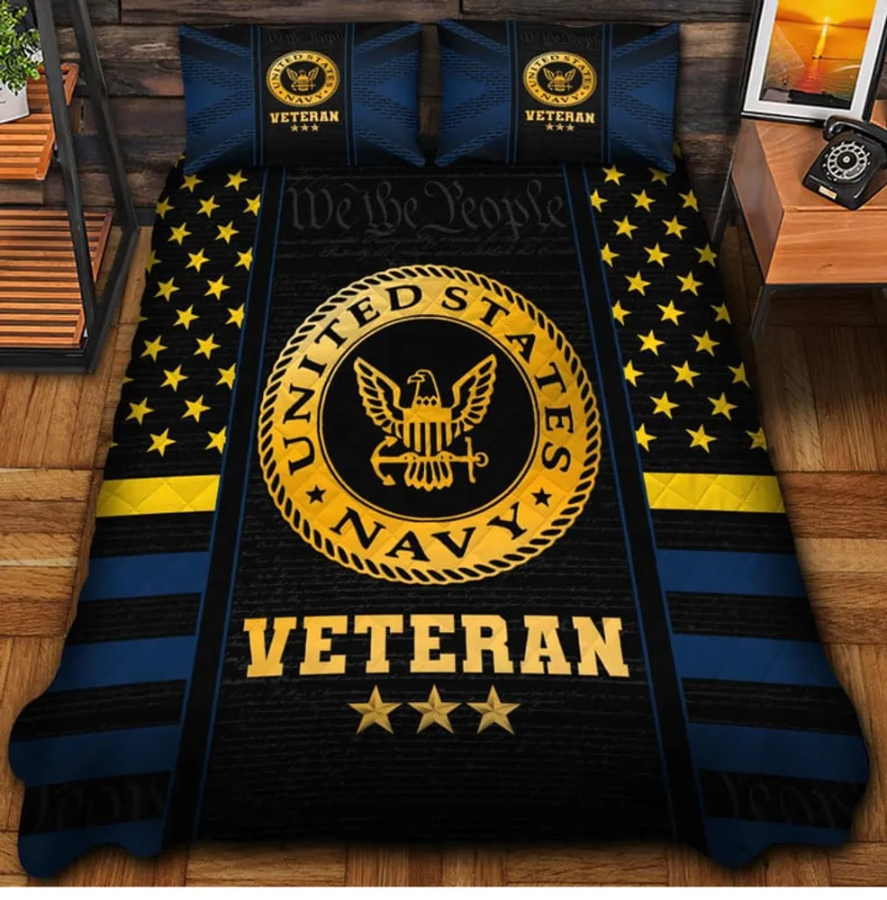 Premium US Veterans Bedding Set, Gifts For US Veterans, Gifts For Veterans Day