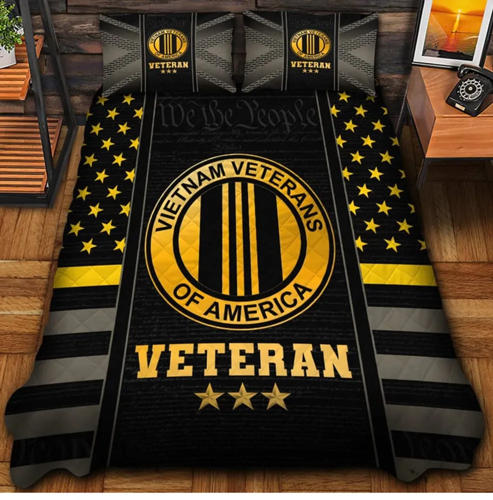 Premium US Veterans Bedding Set, Gifts For US Veterans, Gifts For Veterans Day