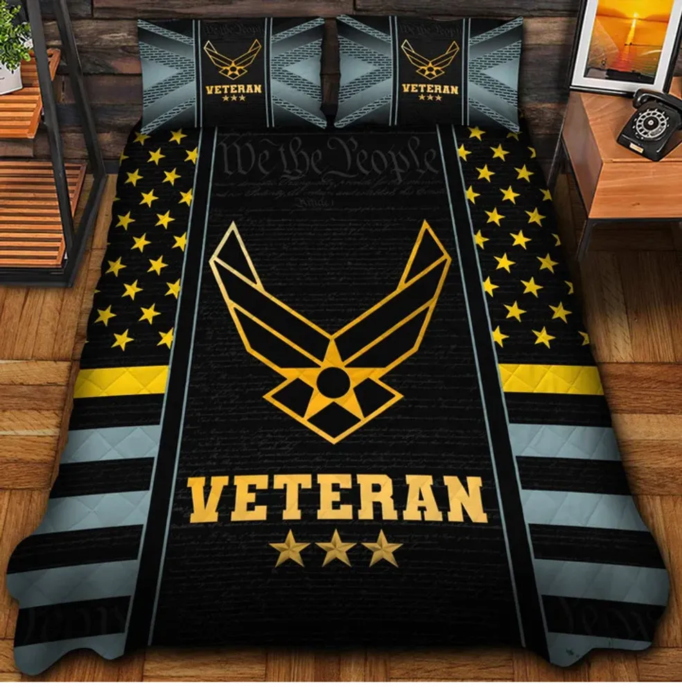 Premium US Veterans Bedding Set, Gifts For US Veterans, Gifts For Veterans Day