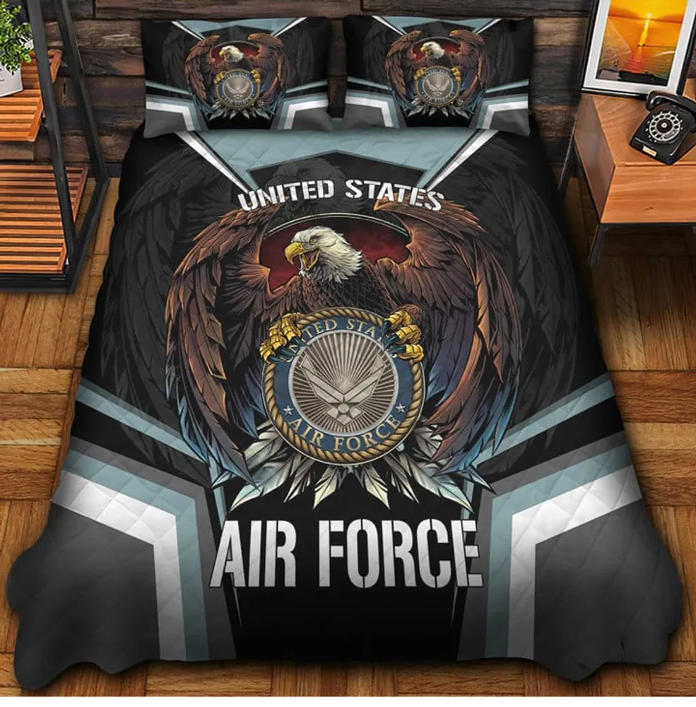 Premium Eagle US Veterans Bedding Set, Gifts For Independence Day, Father's Day, Veterans Day, Gifts For Dad, Gifts For Husband Veteran