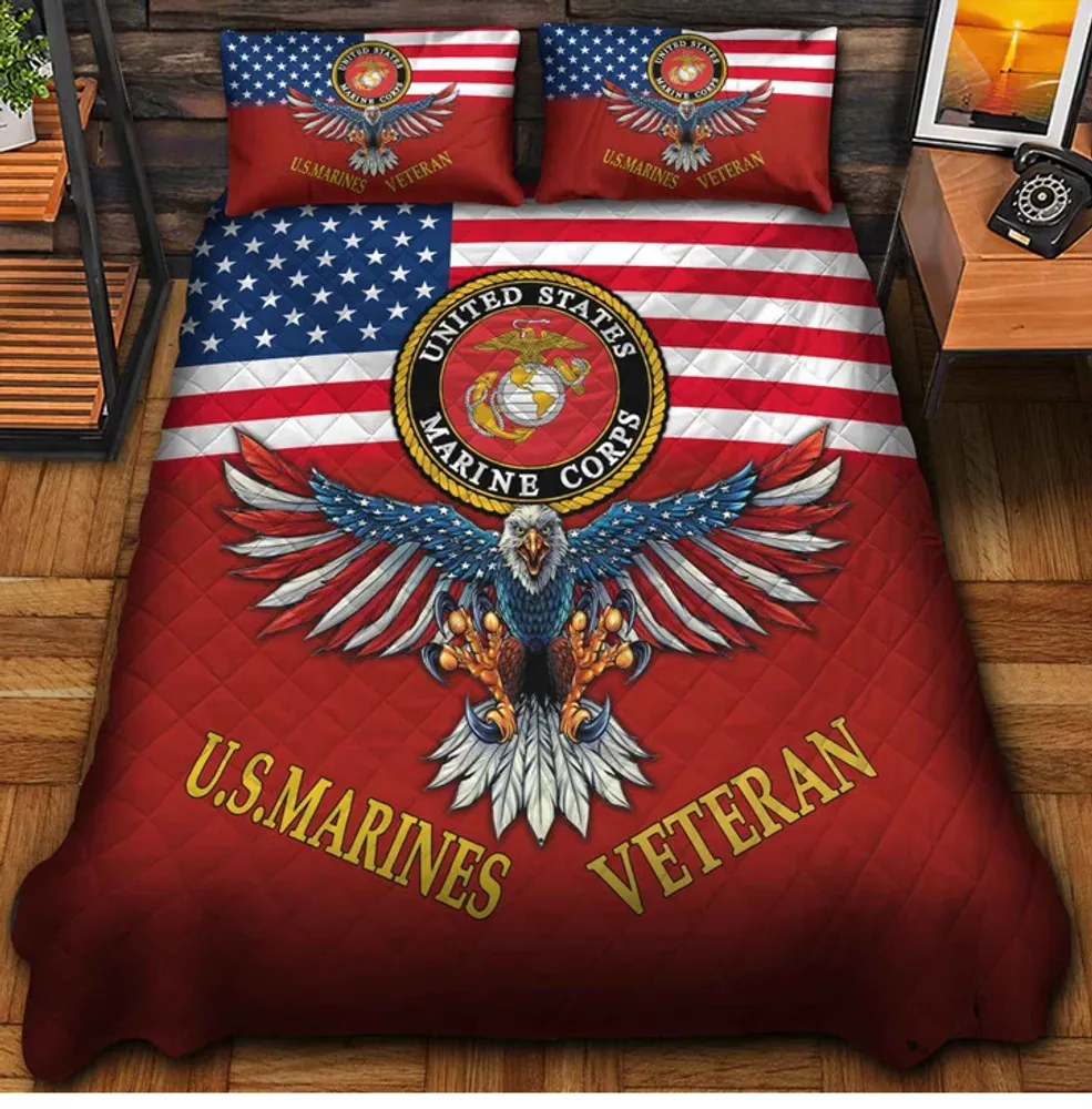 Premium Multiple US Military Services Veteran Bedding Set