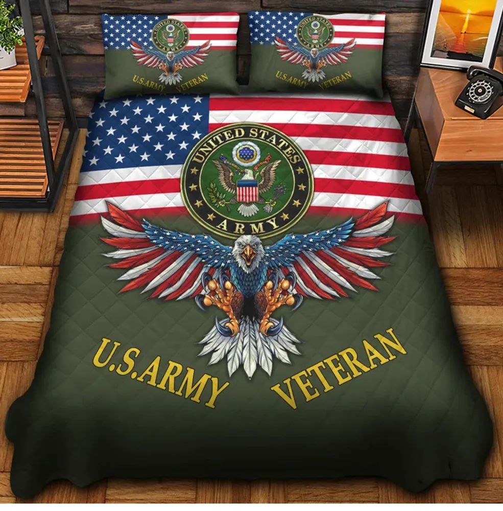 Premium Multiple US Military Services Veteran Bedding Set