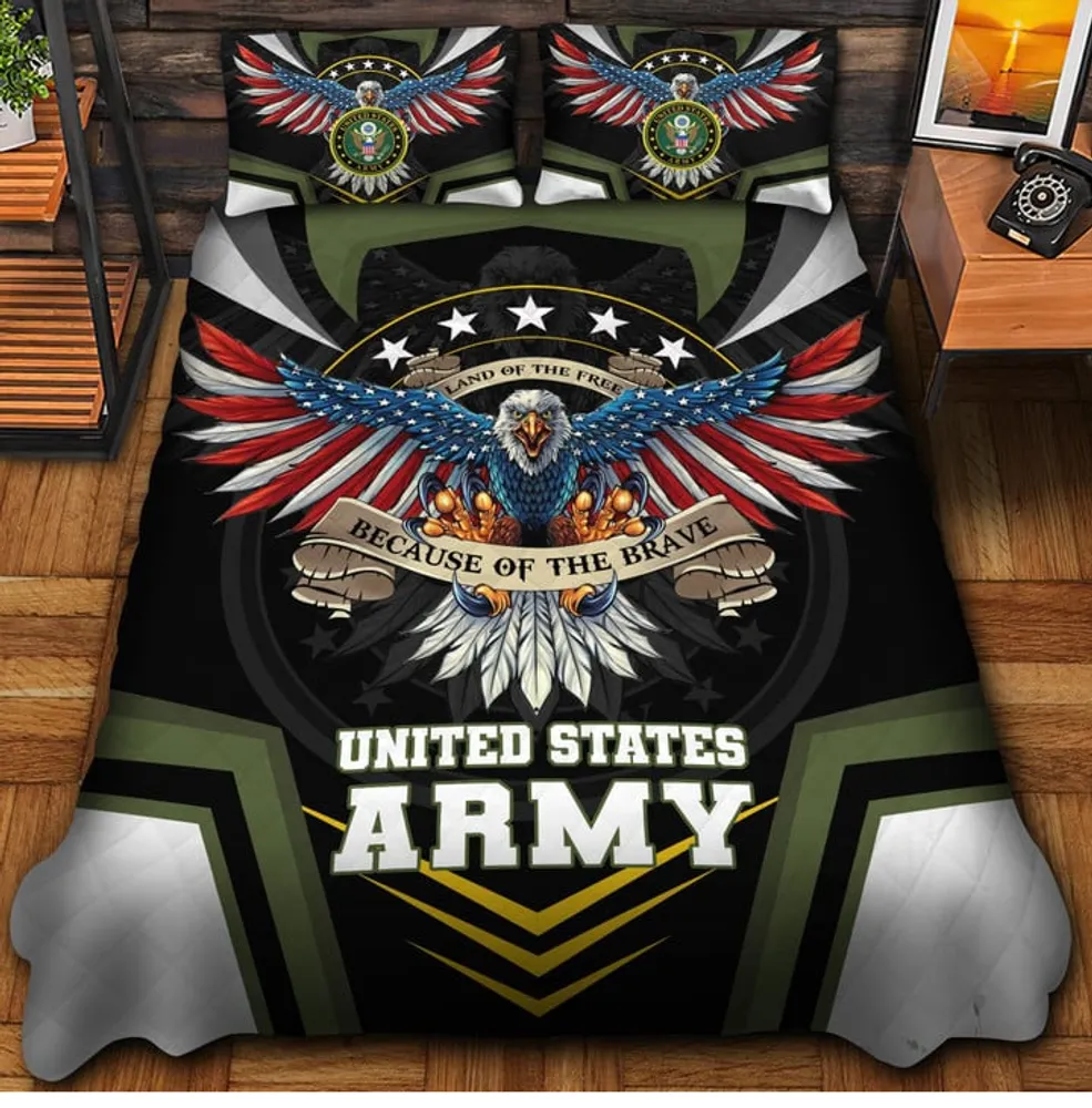 Premium Eagle US Veteran Bedding Set