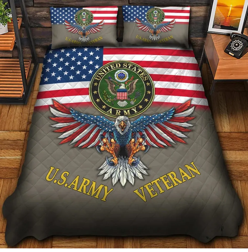 Premium Multiple US Military Services Veteran Bedding Set