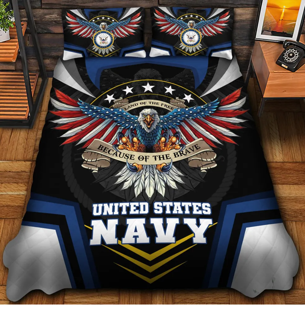 Premium Eagle US Veteran Bedding Set