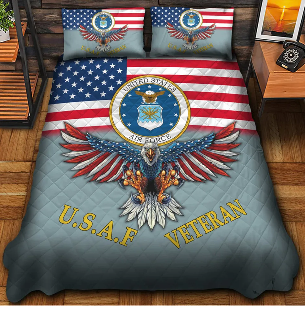 Premium Multiple US Military Services Veteran Bedding Set