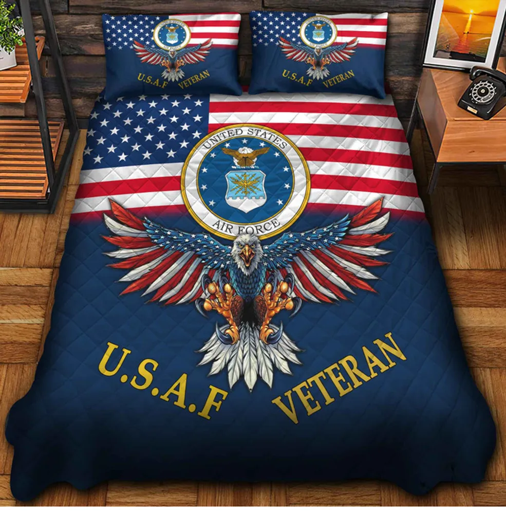 Premium Multiple US Military Services Veteran Bedding Set