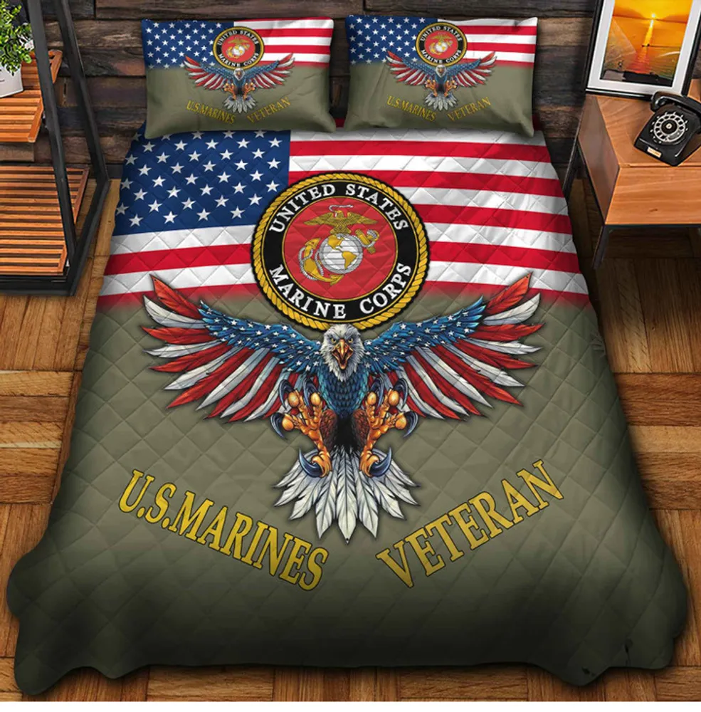 Premium Multiple US Military Services Veteran Bedding Set