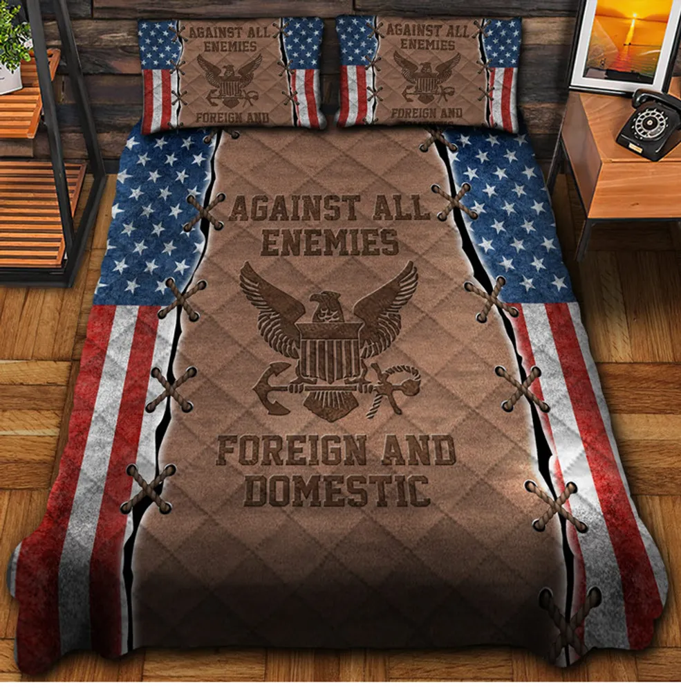 Against All Enemies Veteran Bedding Set