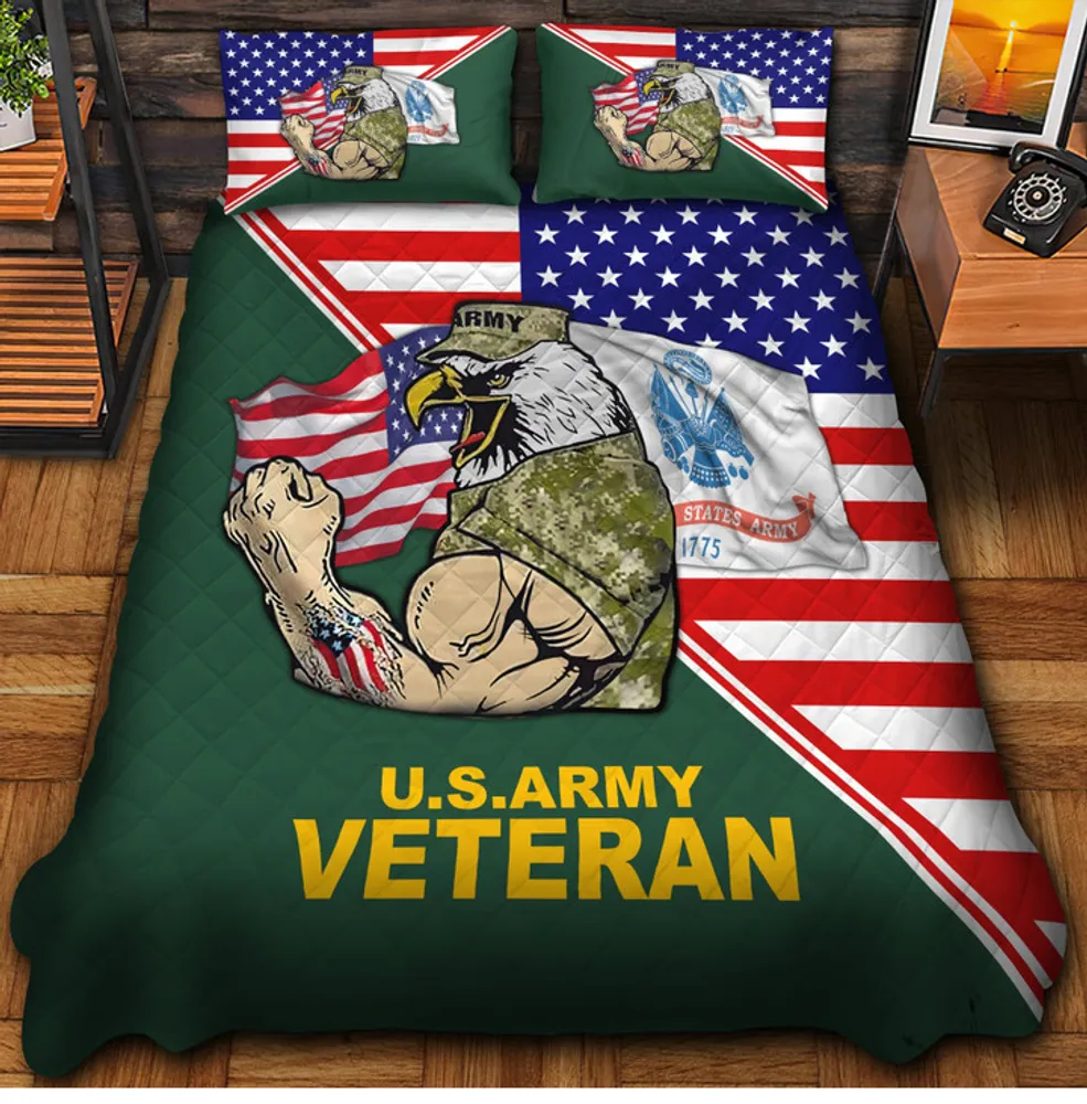 Premium Honoring All Who Served US Veteran Bedding Set