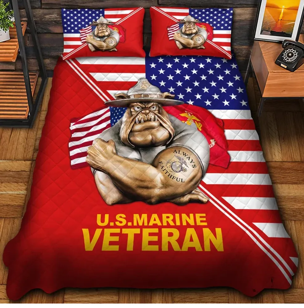 Premium Honoring All Who Served US Veteran Bedding Set