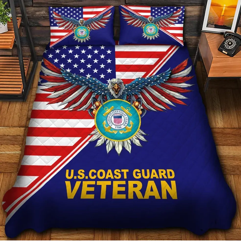 Premium Eagle US Veteran Bedding Set