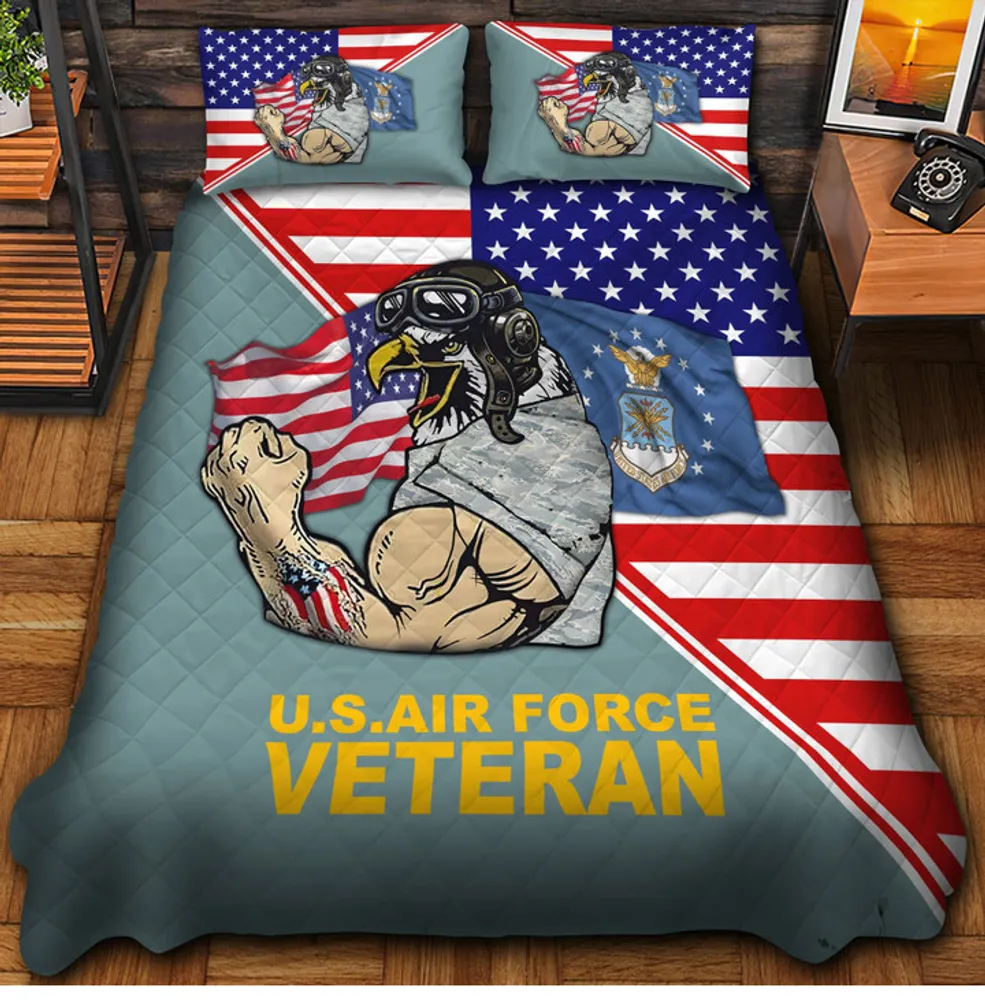 Premium Honoring All Who Served US Veteran Bedding Set