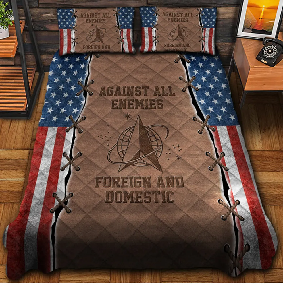 Against All Enemies Veteran Bedding Set