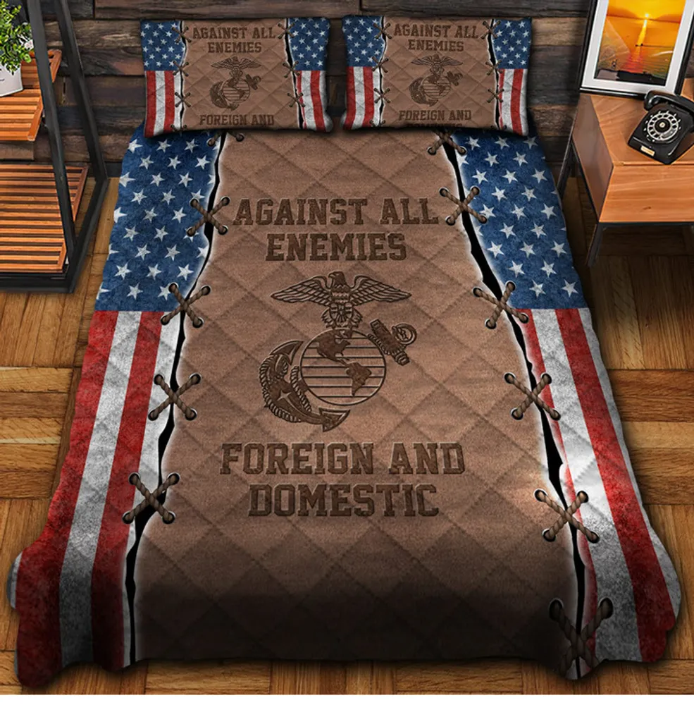 Against All Enemies Veteran Bedding Set