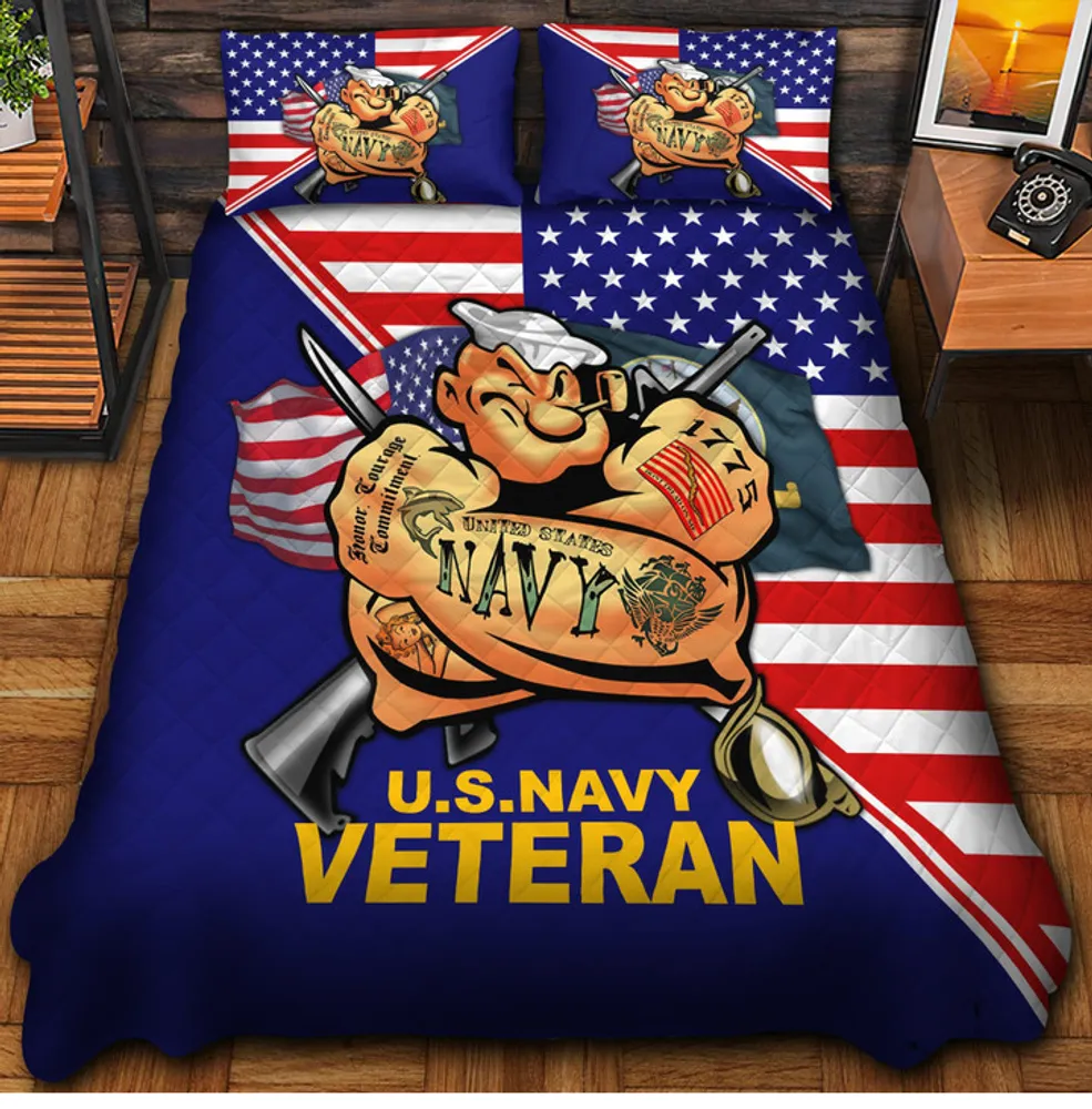 Premium Honoring All Who Served US Veteran Bedding Set