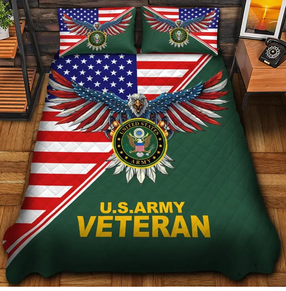 Premium Eagle US Veteran Bedding Set