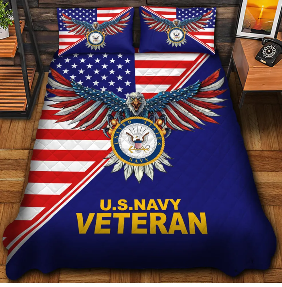 Premium Eagle US Veteran Bedding Set