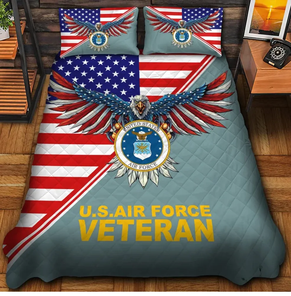 Premium Eagle US Veteran Bedding Set