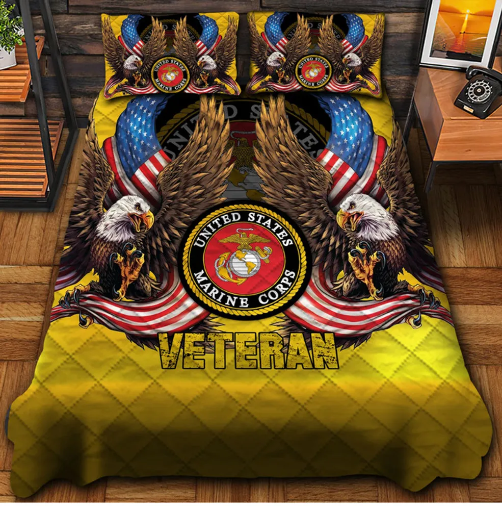 Premium Multiple US Military Services Veteran Bedding Set