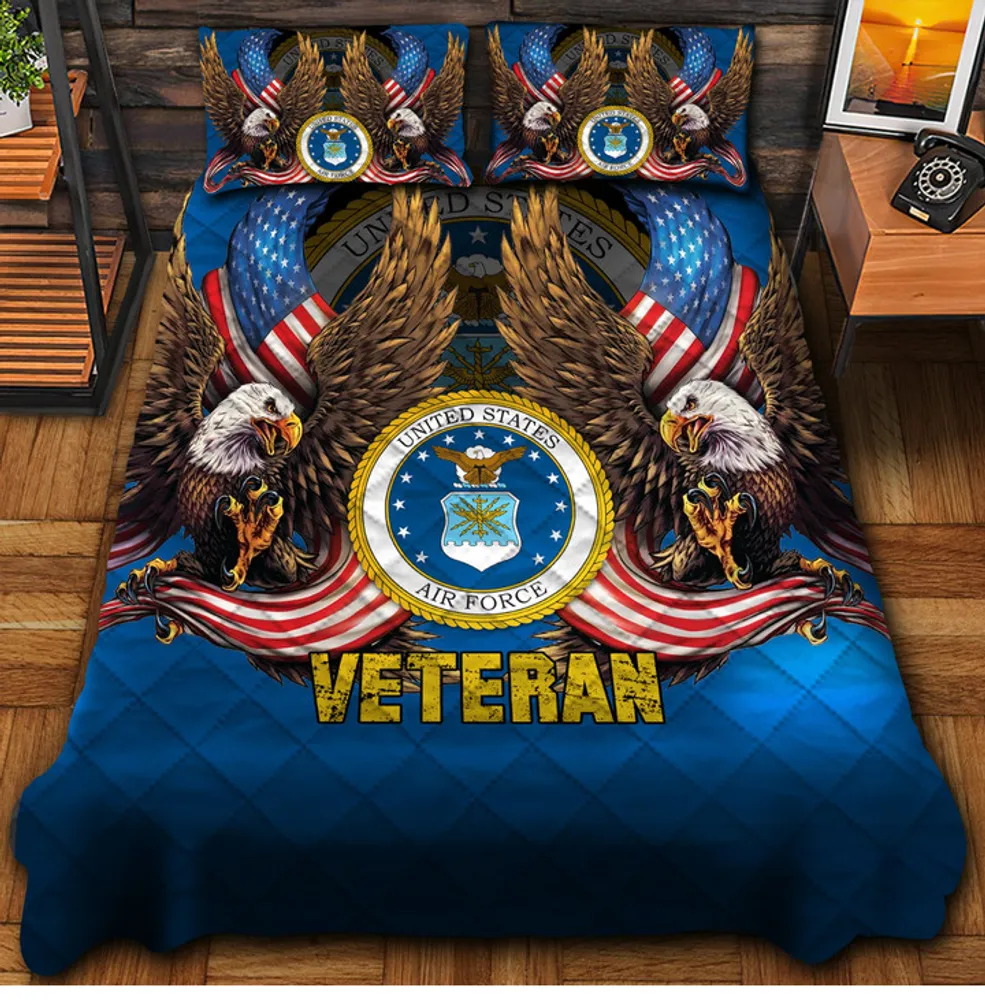 Premium Multiple US Military Services Veteran Bedding Set