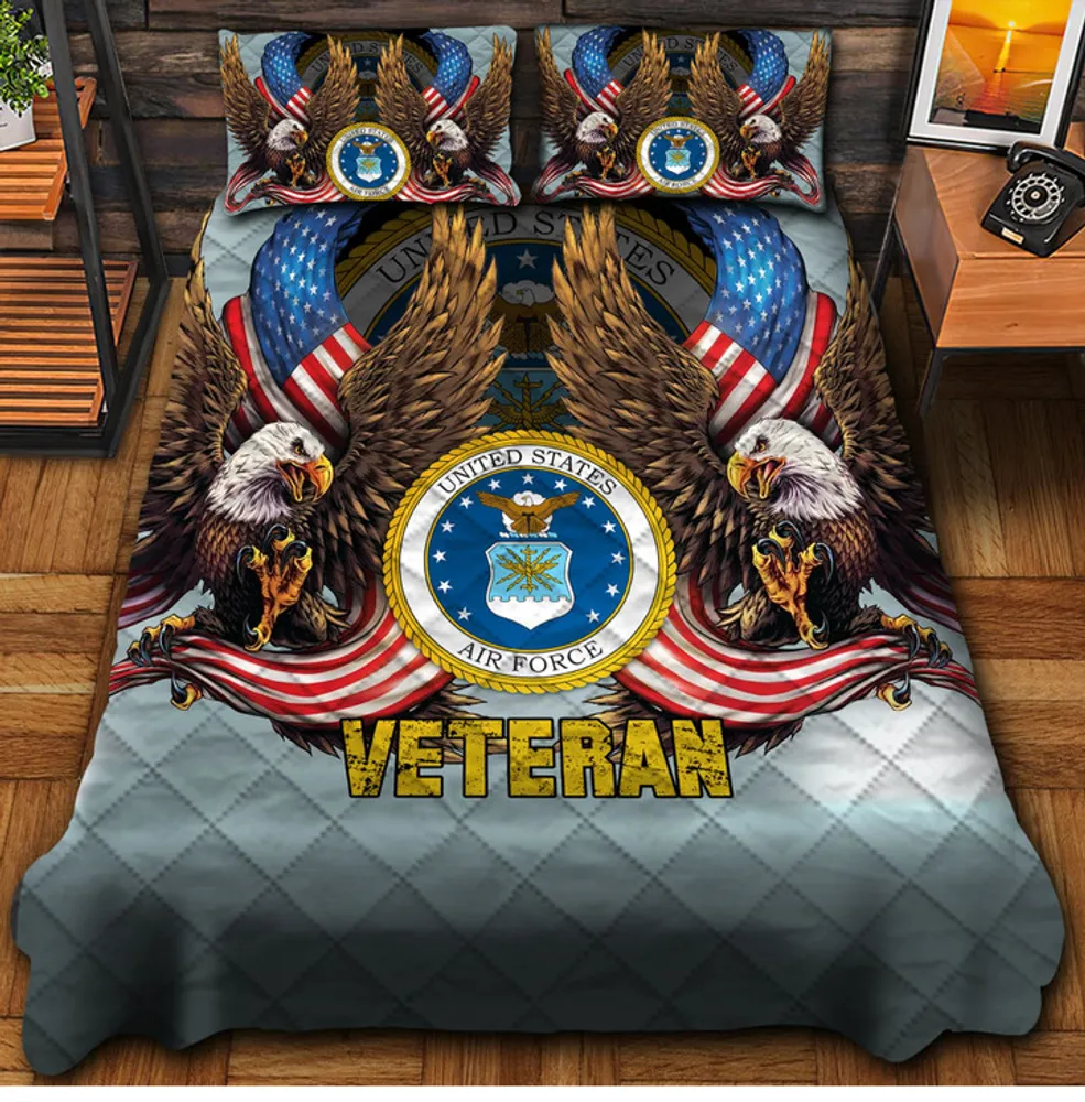 Premium Multiple US Military Services Veteran Bedding Set