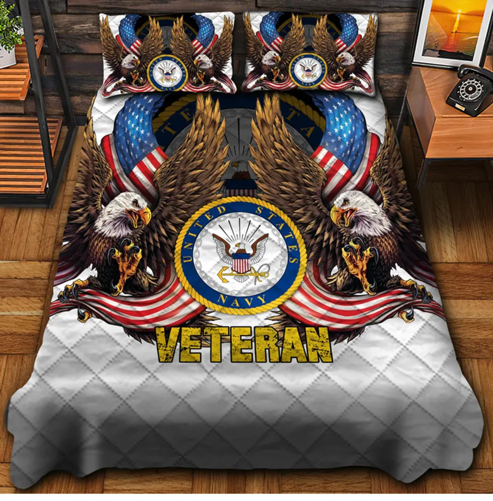 Premium Multiple US Military Services Veteran Bedding Set