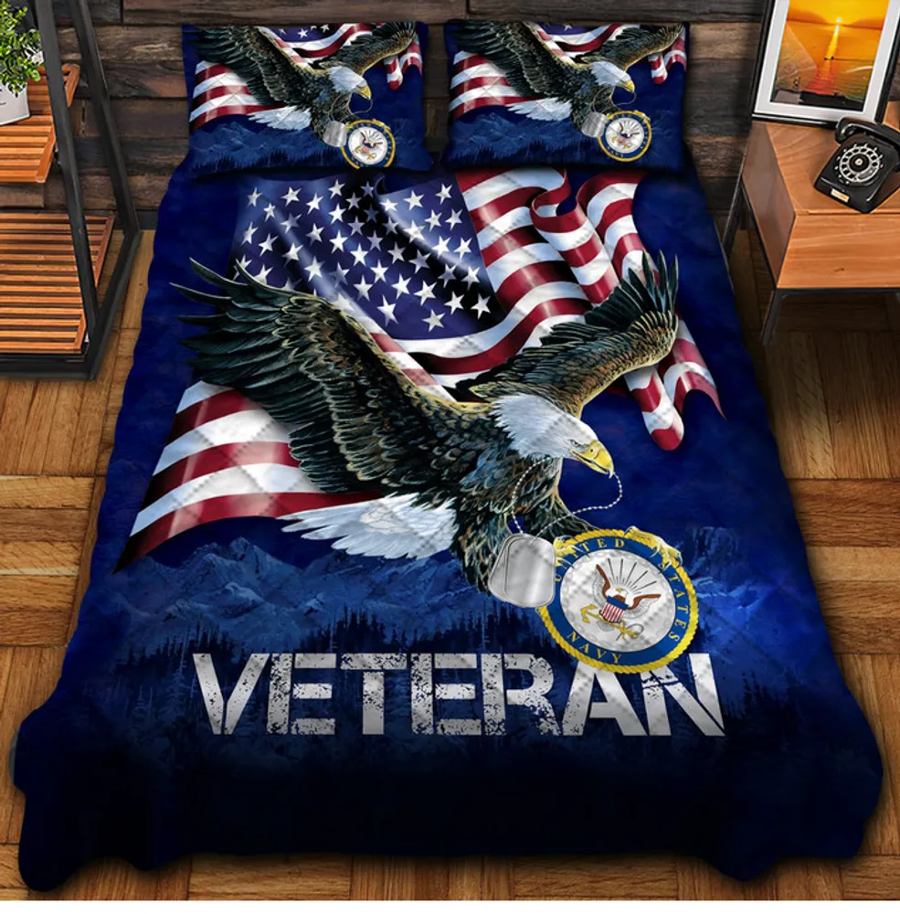 Premium Multiple US Military Services Veteran Bedding Set