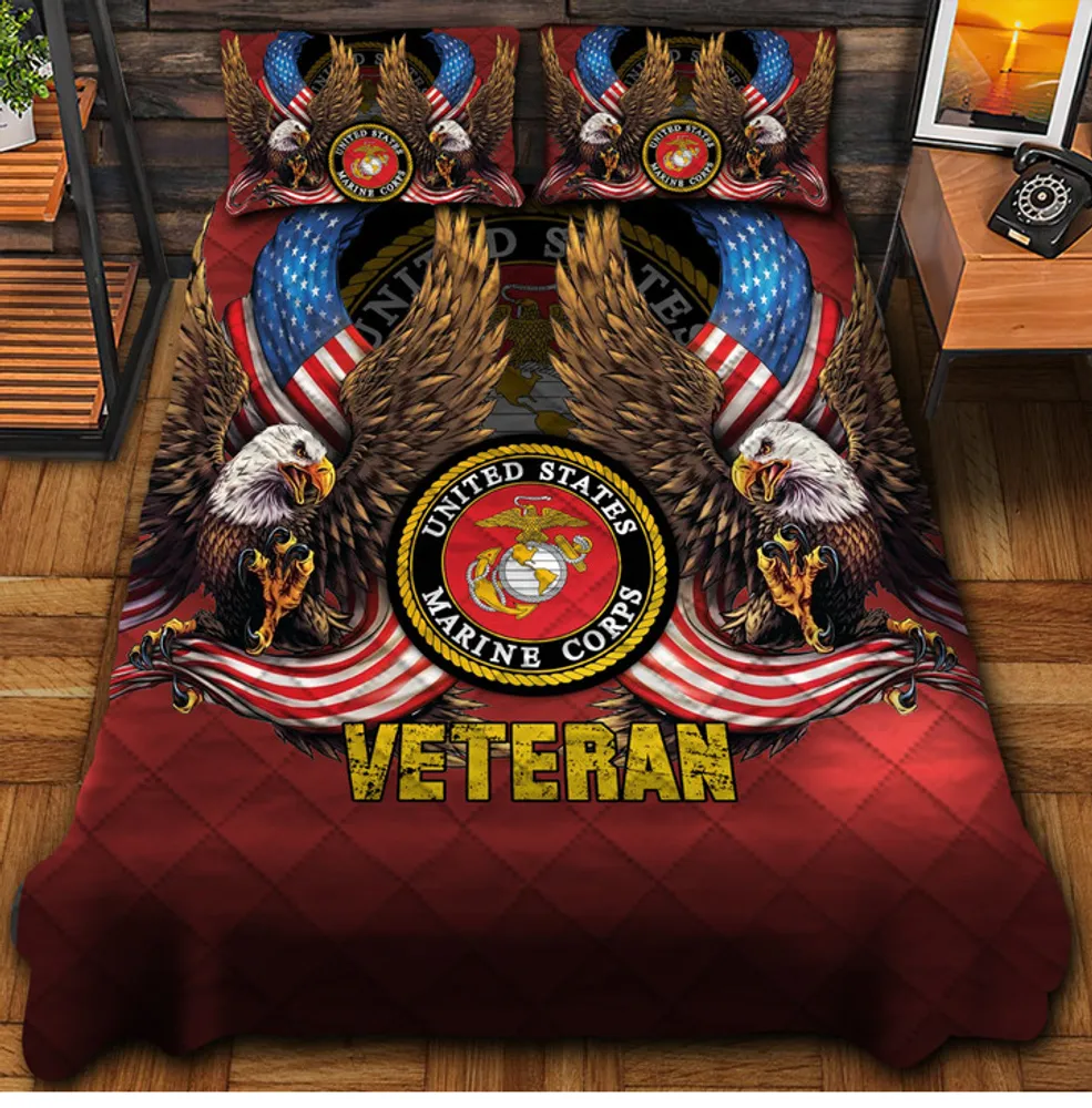 Premium Multiple US Military Services Veteran Bedding Set