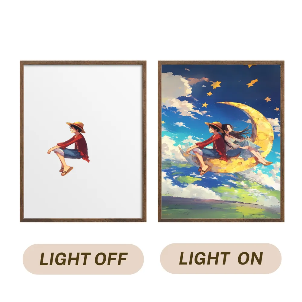 One Piece Romance: Luffy & Boa Hancock LED Love Frame