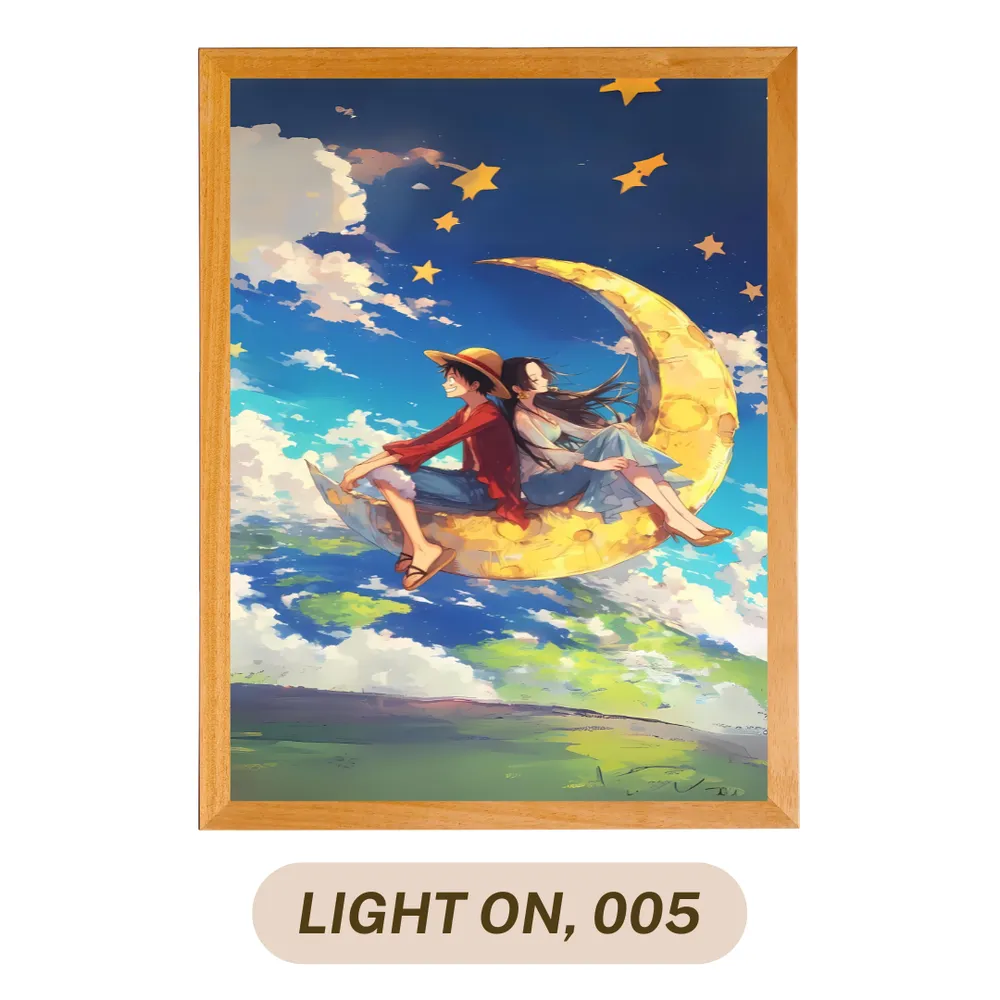 One Piece Romance: Luffy & Boa Hancock LED Love Frame