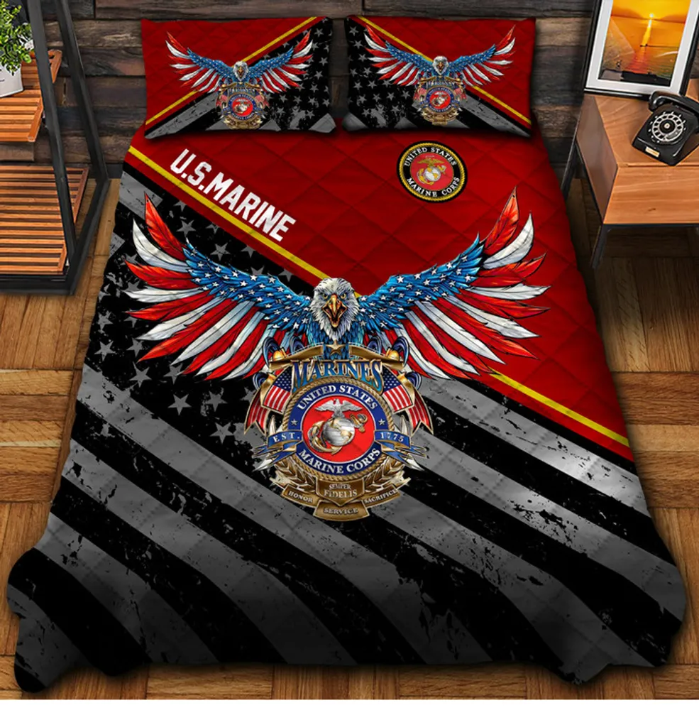 Premium Multiple US Military Services Veteran Bedding Set