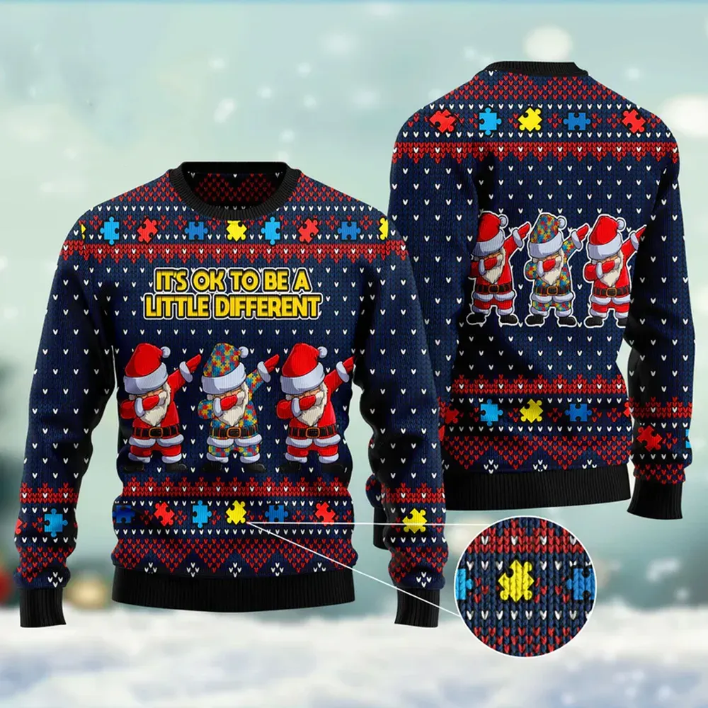 Autism Ugly Sweater : It's Ok To Be A Little Different