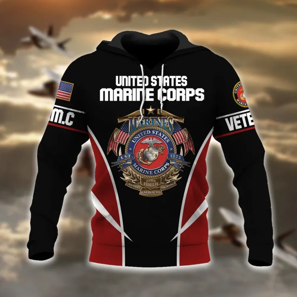 Premium Multiple US Military Services Veteran Hoodie