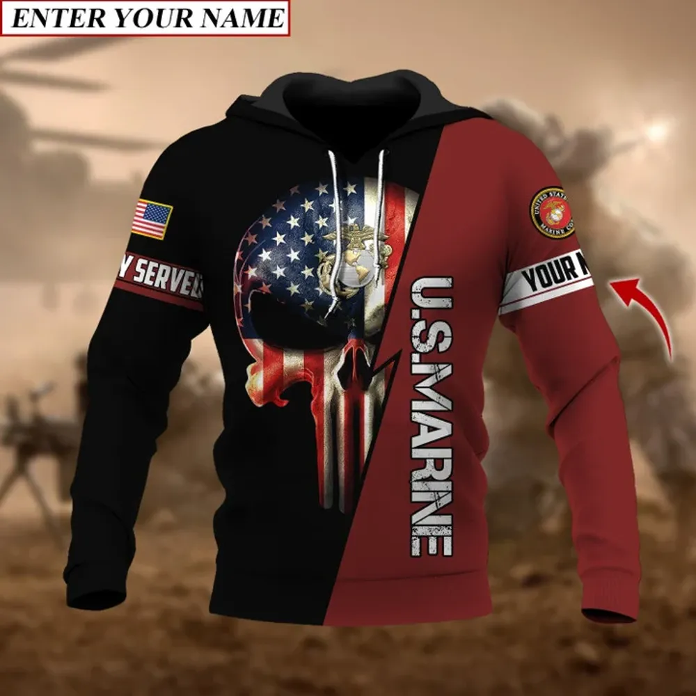 Personalised Premium The Punisher Veteran Hoodie