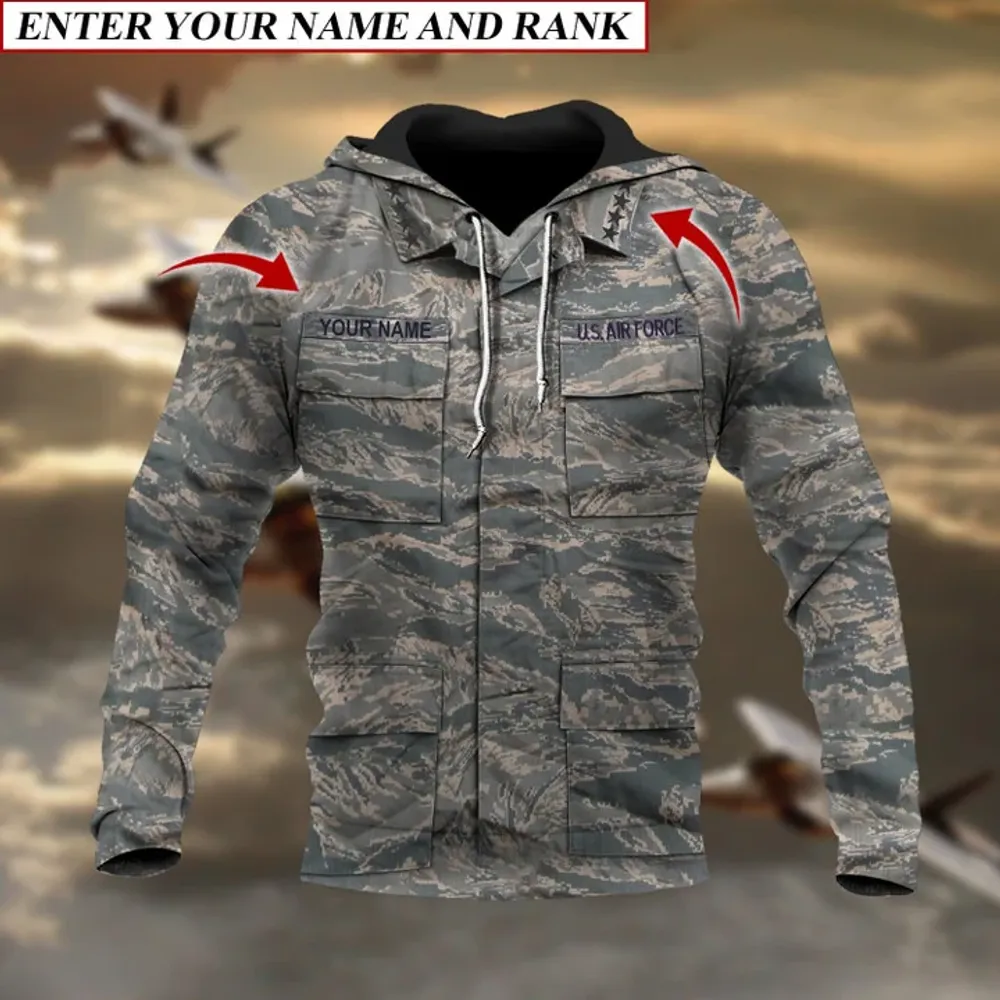 Premium Multiple US Military Services Veteran Personalize Hoodie