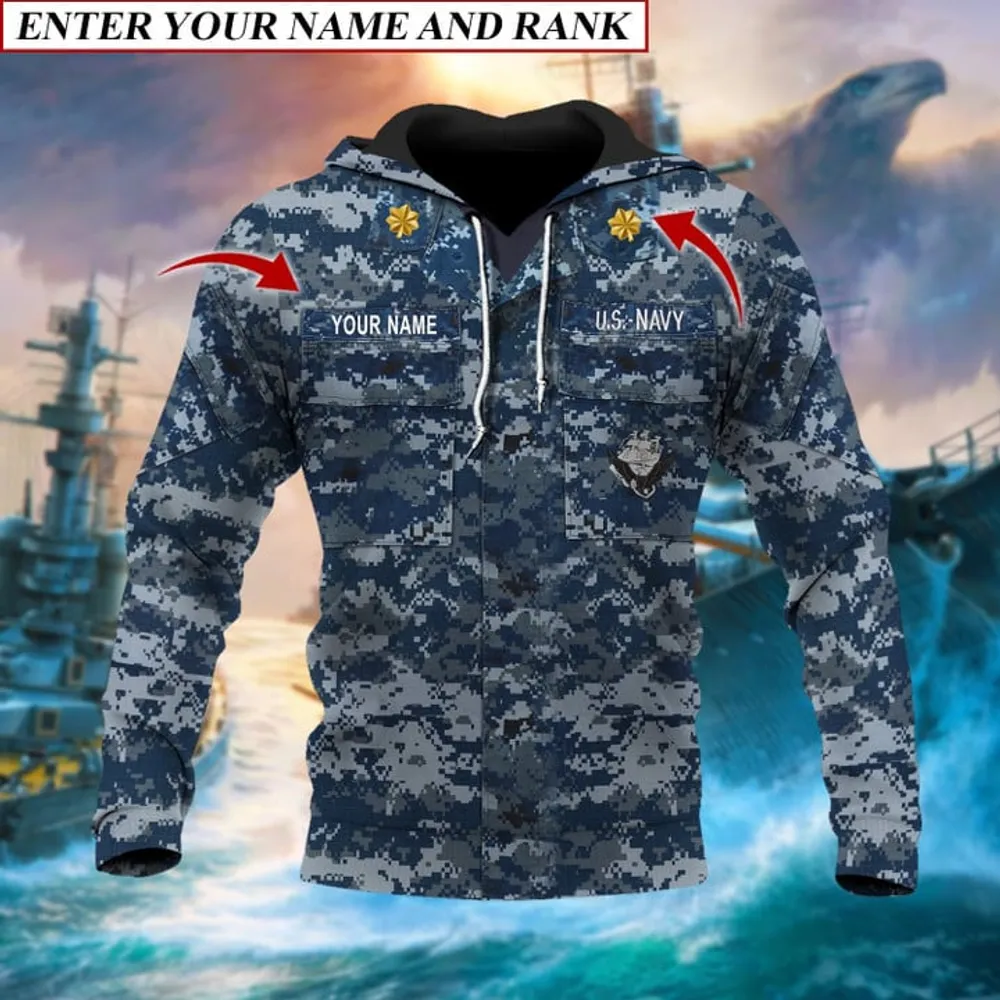 Premium Multiple US Military Services Veteran Personalize Hoodie