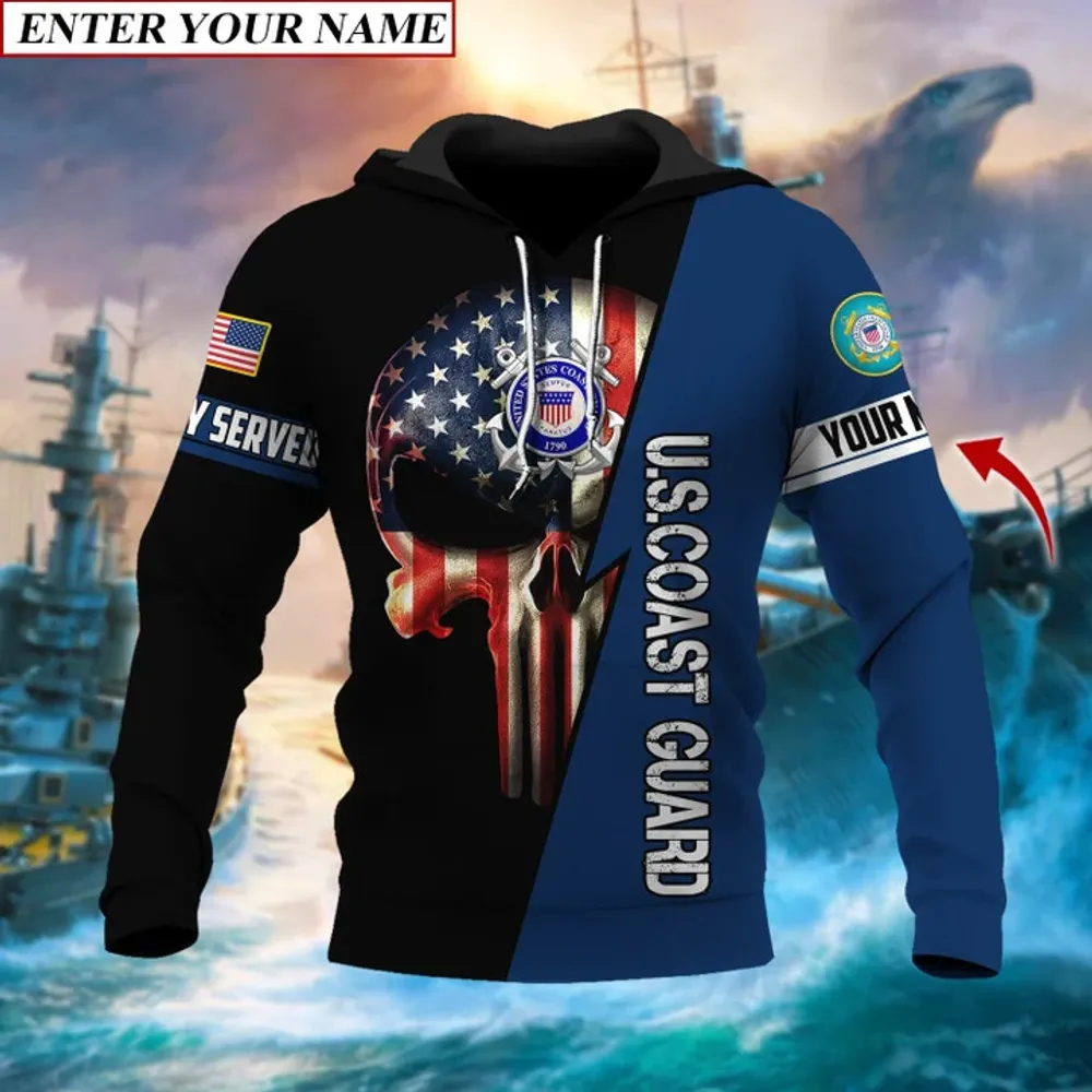 Personalised Premium The Punisher Veteran Hoodie