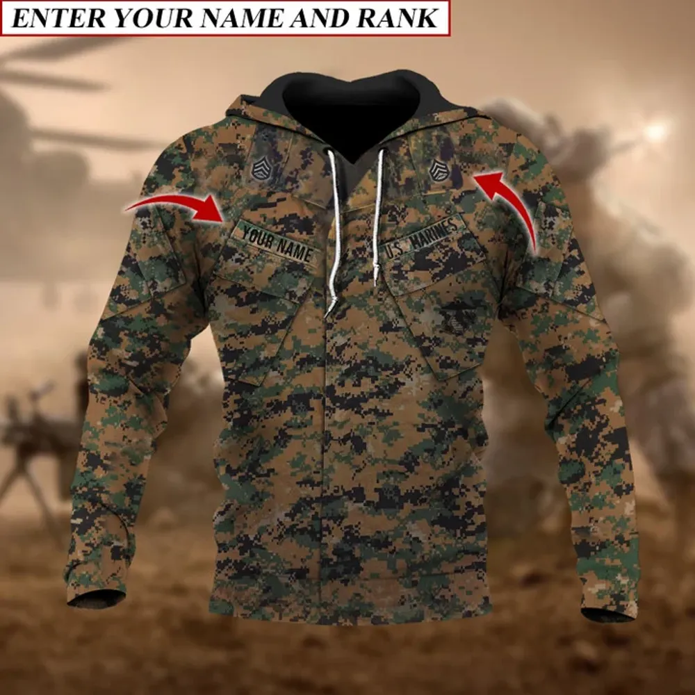 Premium Multiple US Military Services Veteran Personalize Hoodie