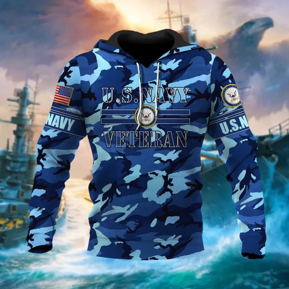 Premium U.S Multiple Service Veteran Hoodie