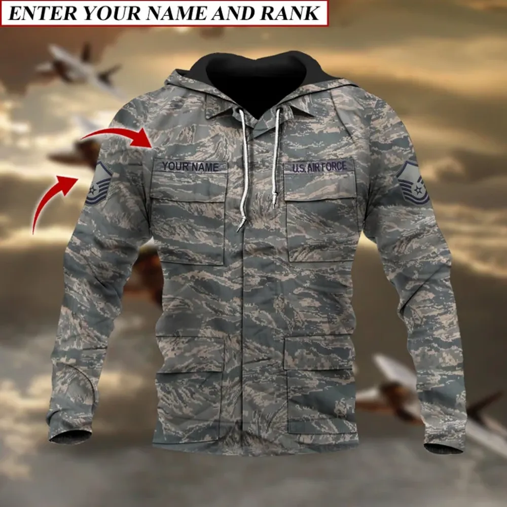 Premium Multiple US Military Services Veteran Personalize Hoodie