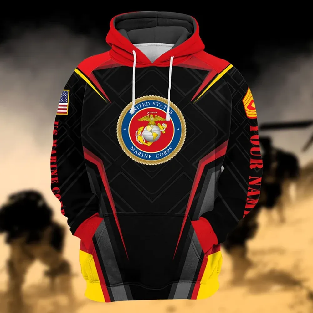 Personalized Premium Multiple US Military Services Veteran Hoodie