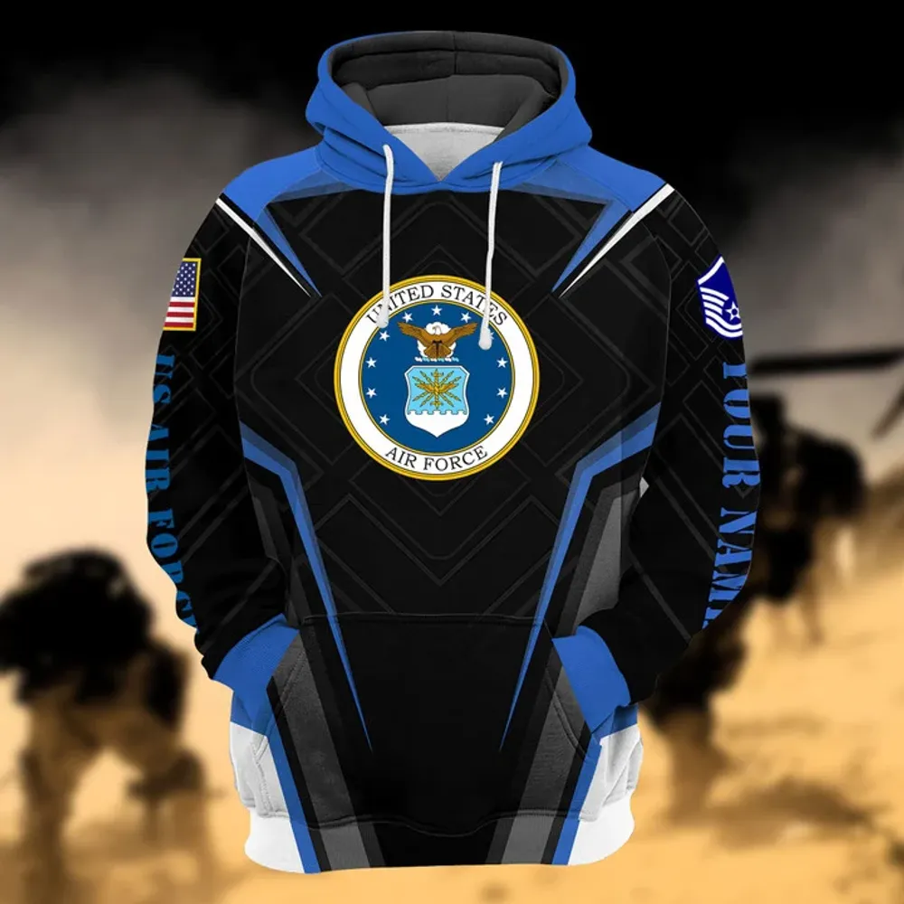 Personalized Premium Multiple US Military Services Veteran Hoodie