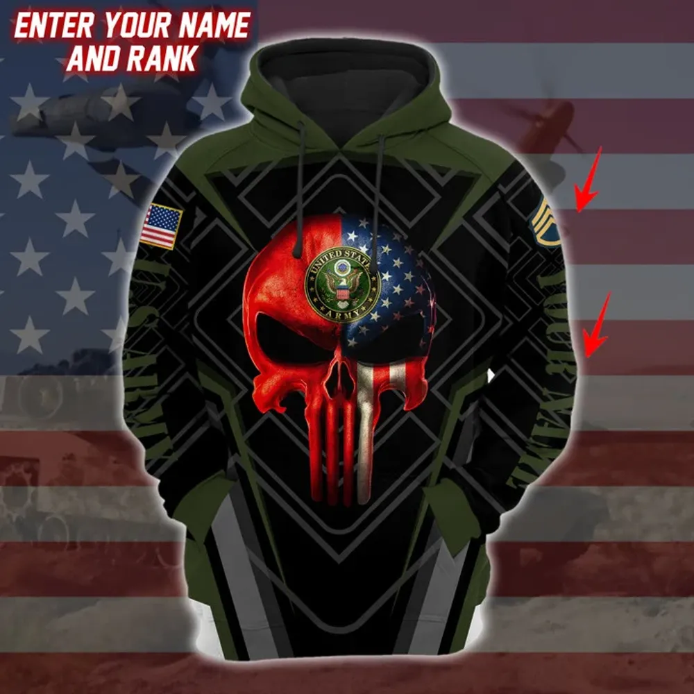 Personalized Unique Proud US Veteran Hoodie