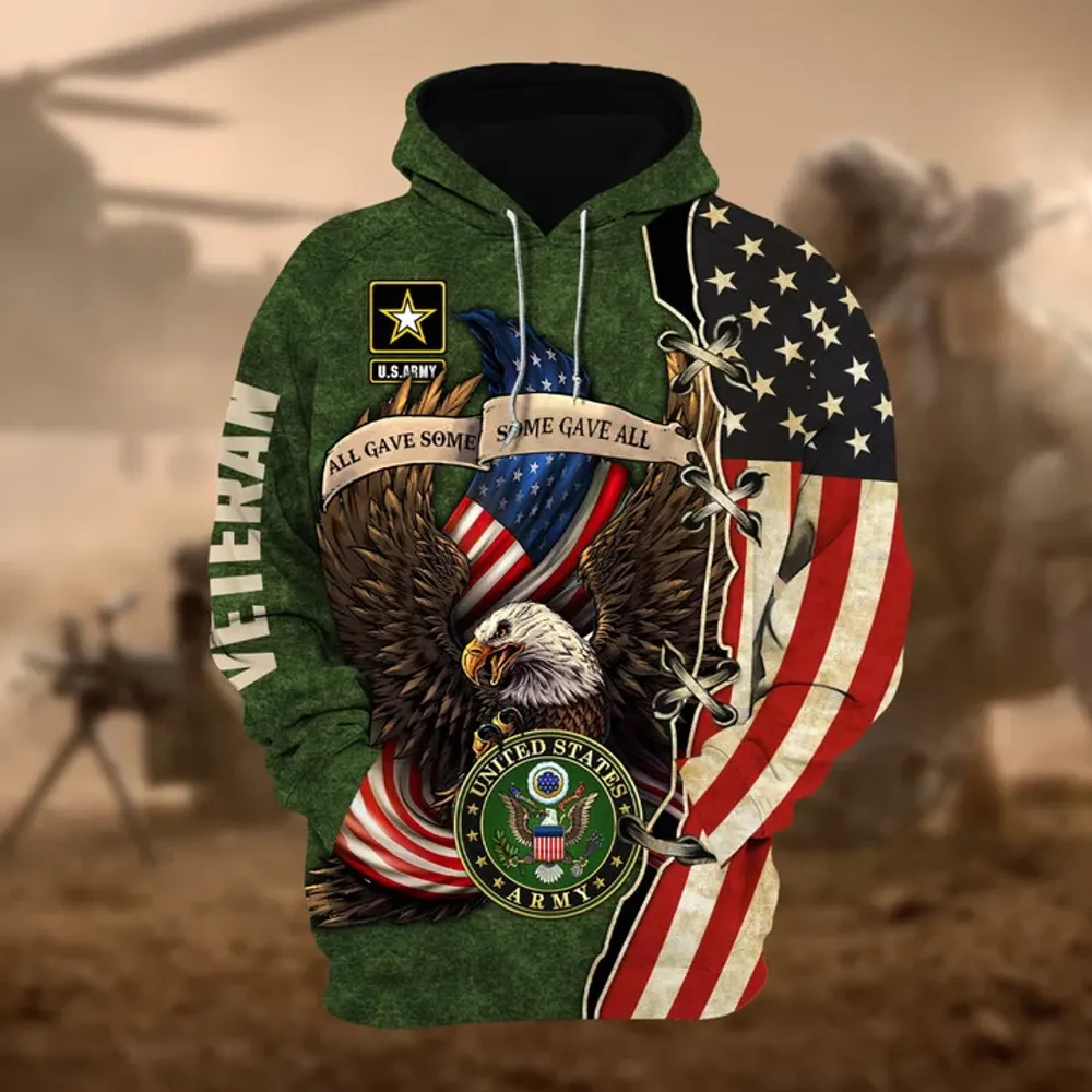 Premium Multiple US Military Services Veteran Hoodie